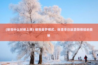 (暖雪什么时候上线) 暖雪金梦模式，探索冬日旅游新体验的奥秘