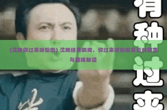 (沈腾你过来呀动图) 沈腾经典瞬间，你过来呀动图背后的故事与趣味解读